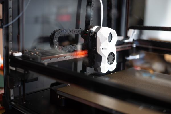 3D printer extruder close-up